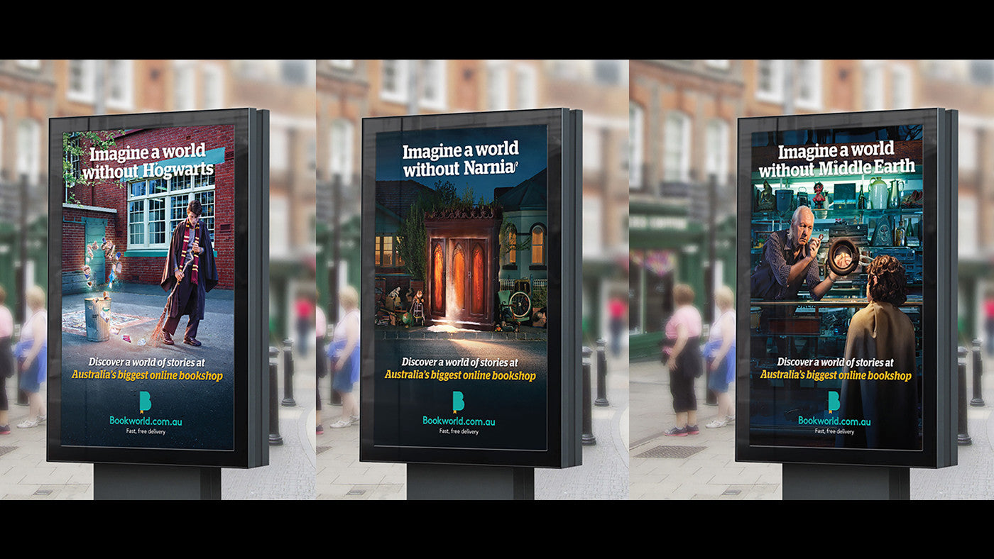 2014 christmas campaign for Bookworld outdoor advertising